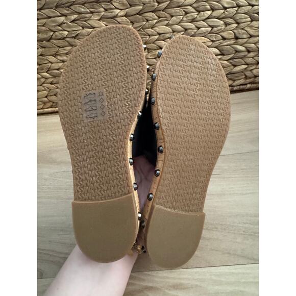 Michael Kors Ellen Studded black Leather Slide Sandal - Picture 9 of 10